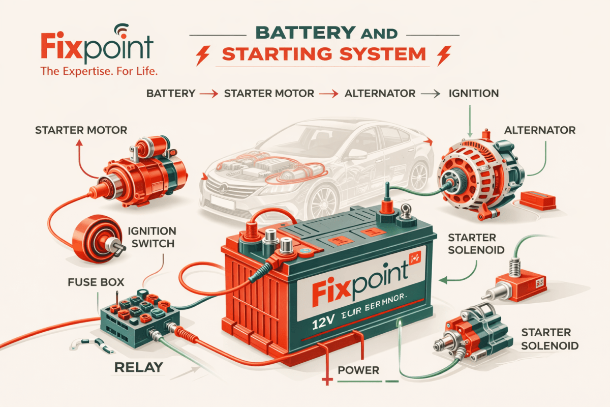 Fixpoint battery and starting system service