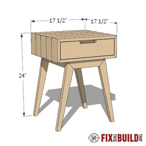 Modern Diy End Table Side Table Fixthisbuildthat