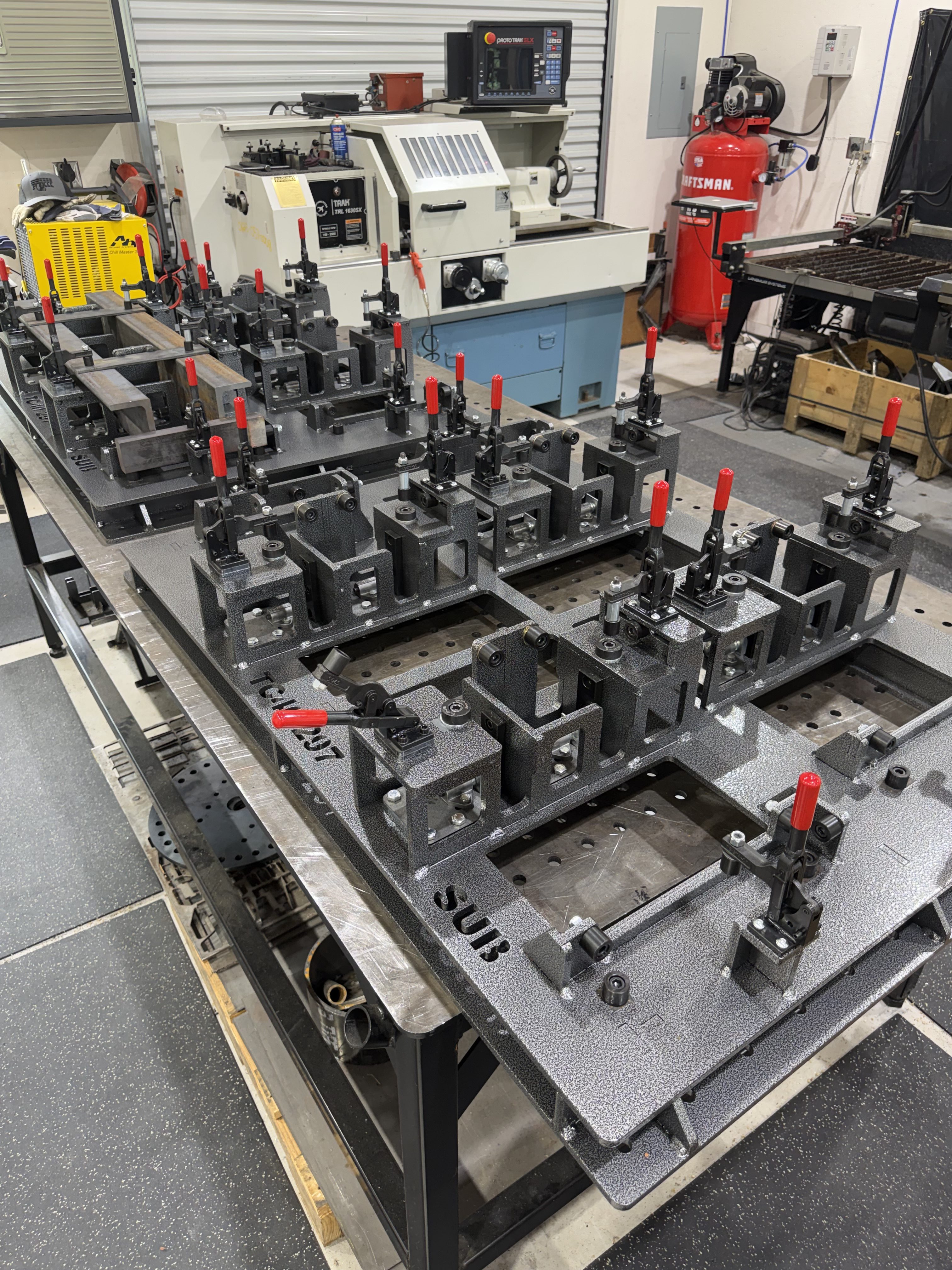 Custom assembly fixture built for a production line