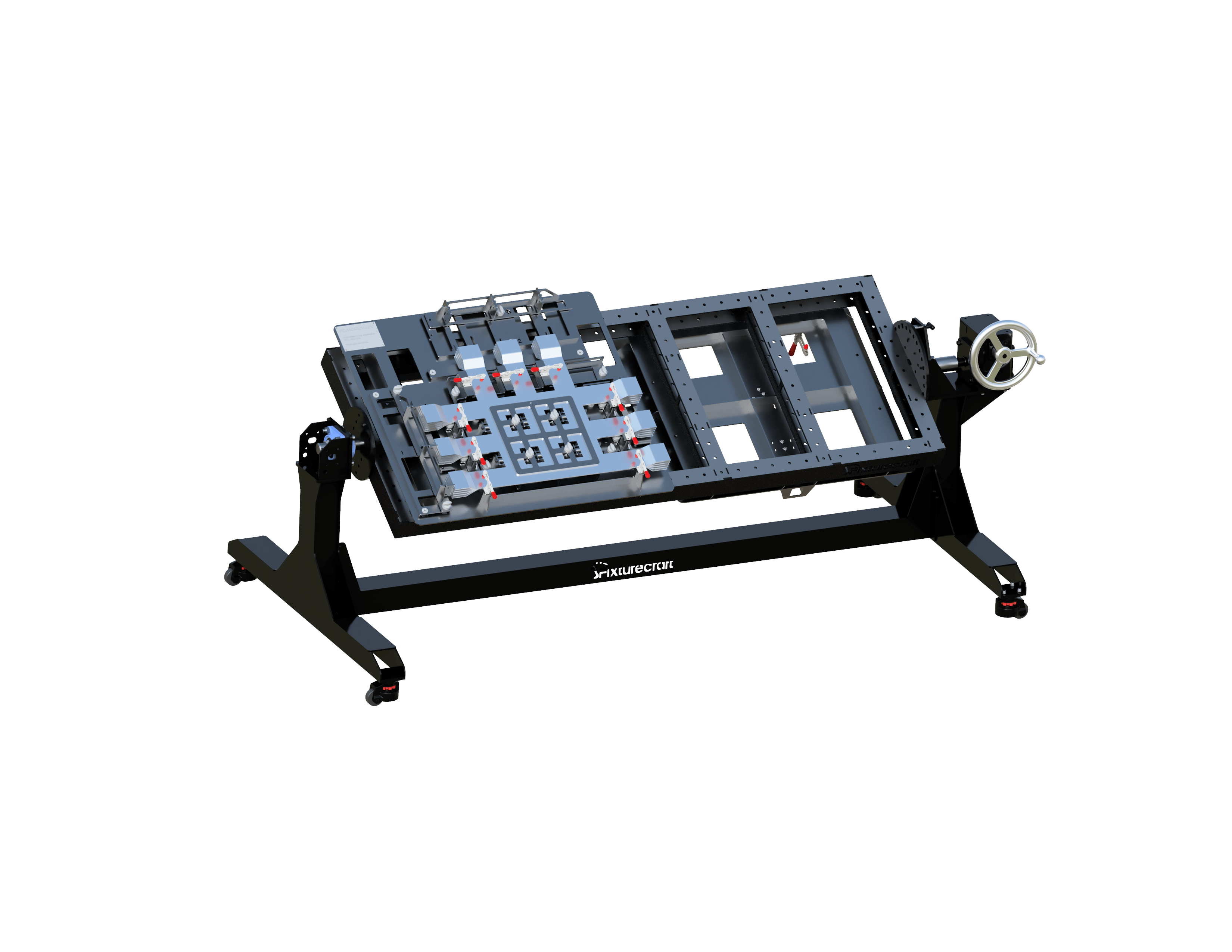 FC Trunnion Table rotating on its worm-drive gearbox
