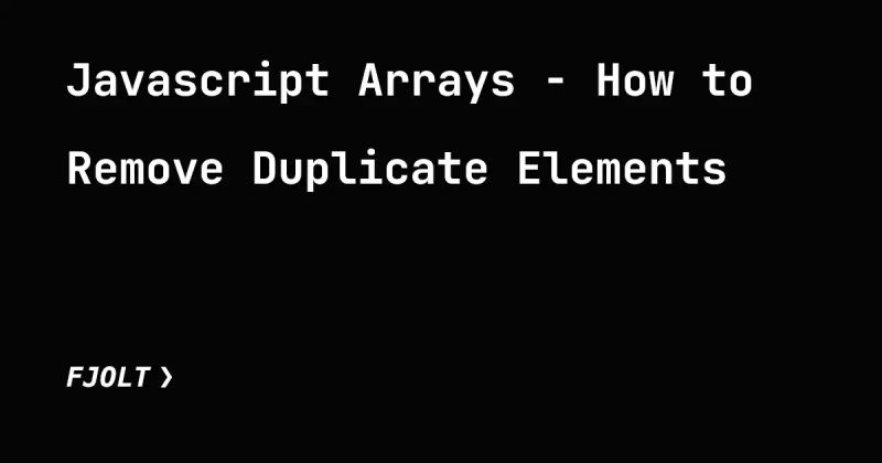 4 Easy Ways To Remove Duplicate Elements From Array Javascript - Ultra HD Minimal Designs for Desktop