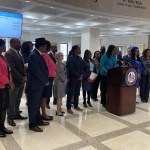 Democratic lawmakers took on the attorney general at the Capitol Thursday. (NSF)