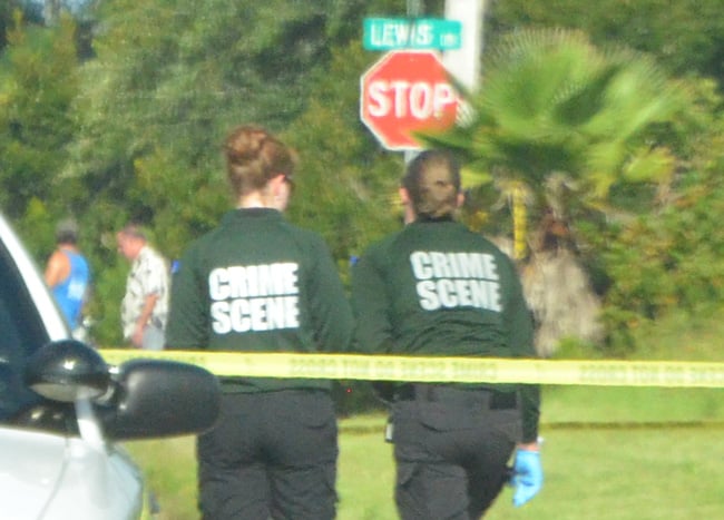 The crime scene investigators. (c FlaglerLive)