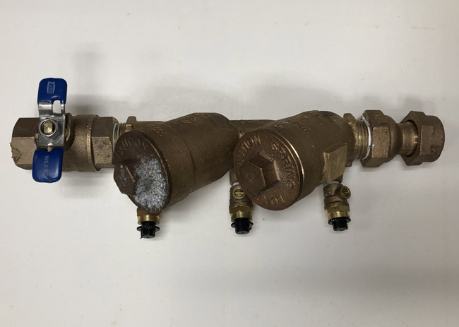 A backflow prevention device.