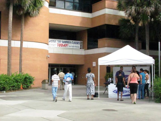 Daytona State College enrollment at the Wetherell Center is scheduled for Aug. 19.