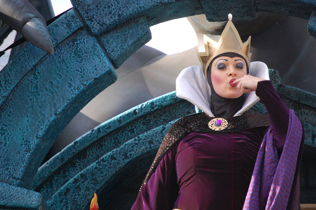 The Evil Queen gauges the winds of a boycott from her Disney perch. (© FlaglerLive)