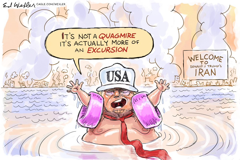 Trump Quagmire Excursion by Ed Wexler, CagleCartoons.com