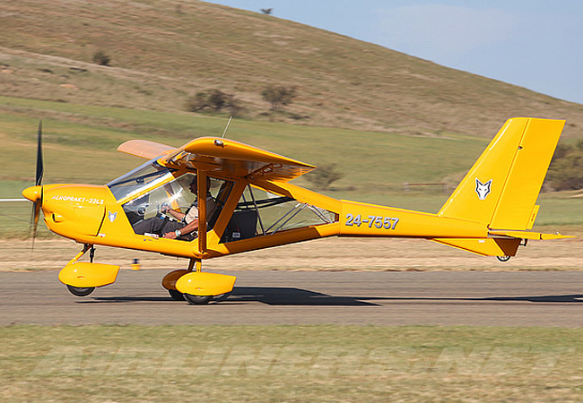An A-22 LS, similar to the one that went down into Lake Disston Tuesday. The fallen plane was also yellow. (Philip Hosking)