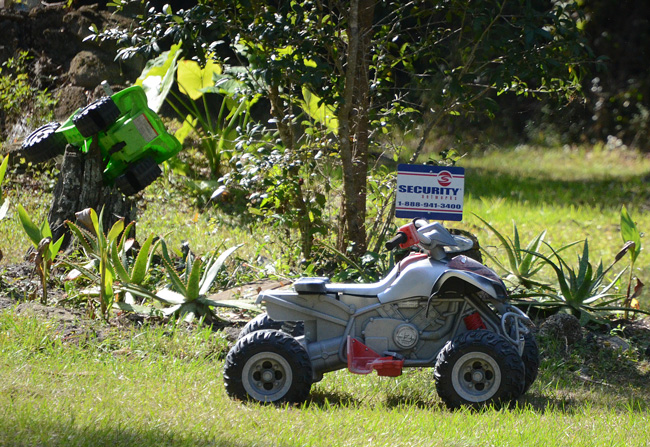 Toys in the front yard. (© FlaglerLive)