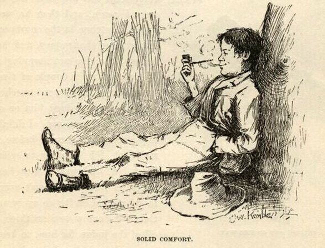 huck-solid-comfort huckleberry finn E.W. Kemble's original illustrations