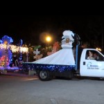 Oceans Fence and Railing, above, won Best Float in Saturday's Starlight Parade through Palm Coast's Town Center, Lowe's won Best of Parade, FPC won Best Marching Unit, Innovative Dance Company won Best Decorative Vehicle, and Matanzas won Best School Pride. See the full video under Announcements below.