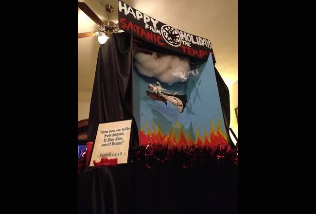 The state Department of Management Services considers the Tallahassee-based Satanic Temple's holiday display 'grossly offensive.' (Facebook)