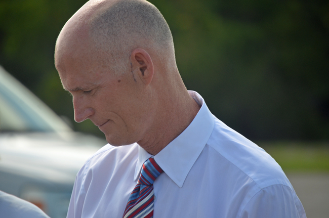 Goc. Rick Scott is taking directions from his tea party base on Common Core. (© FlaglerLive)