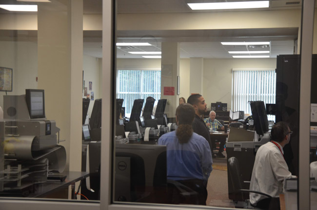 The Flagler County Supervisor of Elections' sevrver is in the monolithic black tower to the right. Supervisor Kaiti Lenhart said Flagler was not one of the two counties hacked. (© FlaglerLive)