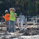 Work was proceeding Monday at the site of the future Sheriff's Operations Center in Bunnell. (© FlaglerLive)