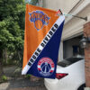 Knicks vs Wizards House Divided Flag, NBA House Divided Flag 2 Knicks vs Wizards House Divided Flag, NBA House Divided Flag, NBA House Divided Flag