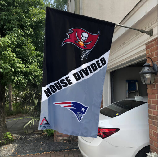 Buccaneers vs Patriots House Divided Flag, NFL House Divided Flag