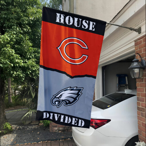 Bears vs Eagles House Divided Flag, NFL House Divided Flag Bears vs Eagles House Divided Flag, NFL House Divided Flag