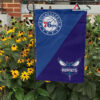 76ers vs Hornets House Divided Flag, NBA House Divided Flag 2 76ers vs Hornets House Divided Flag, NBA House Divided Flag, NBA House Divided Flag