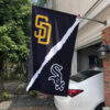 Padres vs White Sox House Divided Flag, MLB House Divided Flag 2 Padres vs White Sox House Divided Flag, MLB House Divided Flag