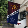 Commanders vs Cowboys House Divided Flag, NFL House Divided Flag 2 Commanders vs Cowboys House Divided Flag, NFL House Divided Flag, NFL House Divided Flag