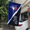 Blue Jays vs White Sox House Divided Flag, MLB House Divided Flag 2 Blue Jays vs White Sox House Divided Flag, MLB House Divided Flag