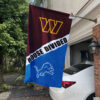 Commanders vs Lions House Divided Flag, NFL House Divided Flag, NFL House Divided Flag