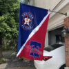 Astros vs Phillies House Divided Flag, MLB House Divided Flag 2 Astros vs Phillies House Divided Flag, MLB House Divided Flag