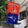 Browns vs Patriots House Divided Flag, NFL House Divided Flag