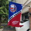 Islanders vs Red Wings House Divided Flag, NHL House Divided Flag 1 Islanders vs Red Wings House Divided Flag, NHL House Divided Flag