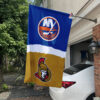 Islanders vs Senators House Divided Flag, NHL House Divided Flag