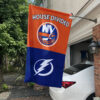 Islanders vs Lightning House Divided Flag, NHL House Divided Flag 1 Islanders vs Lightning House Divided Flag, NHL House Divided Flag