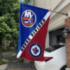 Islanders vs Jets House Divided Flag, NHL House Divided Flag