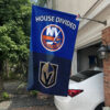 Islanders vs Golden Knights House Divided Flag, NHL House Divided Flag