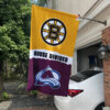 Bruins vs Avalanche House Divided Flag, NHL House Divided Flag 1 Bruins vs Avalanche House Divided Flag, NHL House Divided Flag