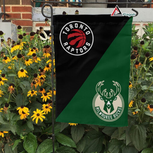 Raptors vs Bucks House Divided Flag, NBA House Divided Flag Raptors vs Bucks House Divided Flag, NBA House Divided Flag