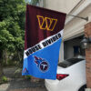 Commanders vs Titans House Divided Flag, NFL House Divided Flag 2 Commanders vs Titans House Divided Flag, NFL House Divided Flag, NFL House Divided Flag