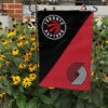 Raptors vs Trail Blazers House Divided Flag, NBA House Divided Flag 1 Raptors vs Trail Blazers House Divided Flag, NBA House Divided Flag