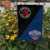 Raptors vs Pelicans House Divided Flag, NBA House Divided Flag