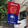 Flames vs Sabres House Divided Flag, NHL House Divided Flag