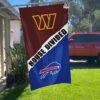Commanders vs Bills House Divided Flag, NFL House Divided Flag, NFL House Divided Flag