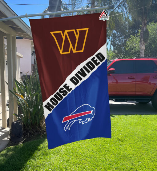 Commanders vs Bills House Divided Flag, NFL House Divided Flag