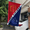 Flames vs Canucks House Divided Flag, NHL House Divided Flag
