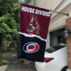 Coyotes vs Hurricanes House Divided Flag, NHL House Divided Flag 1 Coyotes vs Hurricanes House Divided Flag, NHL House Divided Flag