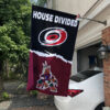 Hurricanes vs Coyotes House Divided Flag, NHL House Divided Flag 2 Hurricanes vs Coyotes House Divided Flag, NHL House Divided Flag
