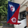 Guardians vs Reds House Divided Flag, MLB House Divided Flag 2 Guardians vs Reds House Divided Flag, MLB House Divided Flag, MLB House Divided Flag