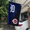 Tigers vs Reds House Divided Flag, MLB House Divided Flag 2 Tigers vs Reds House Divided Flag, MLB House Divided Flag, MLB House Divided Flag