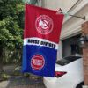 Hawks vs Pistons House Divided Flag, NBA House Divided Flag 2 Hawks vs Pistons House Divided Flag, NBA House Divided Flag, NBA House Divided Flag