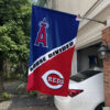 Angels vs Reds House Divided Flag, MLB House Divided Flag, MLB House Divided Flag