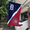 Tigers vs Cubs House Divided Flag, MLB House Divided Flag 1 Tigers vs Cubs House Divided Flag, MLB House Divided Flag, MLB House Divided Flag